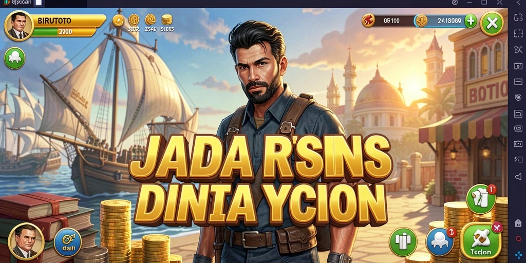 Tangkapan layar utama BIRUTOTO menampilkan aksi seru dalam manajemen bisnis Tycoon.
