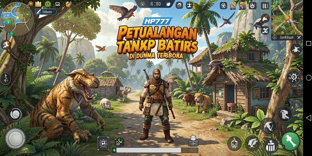 Tampilan gameplay HP777 yang memukau, menampilkan eksplorasi luas.