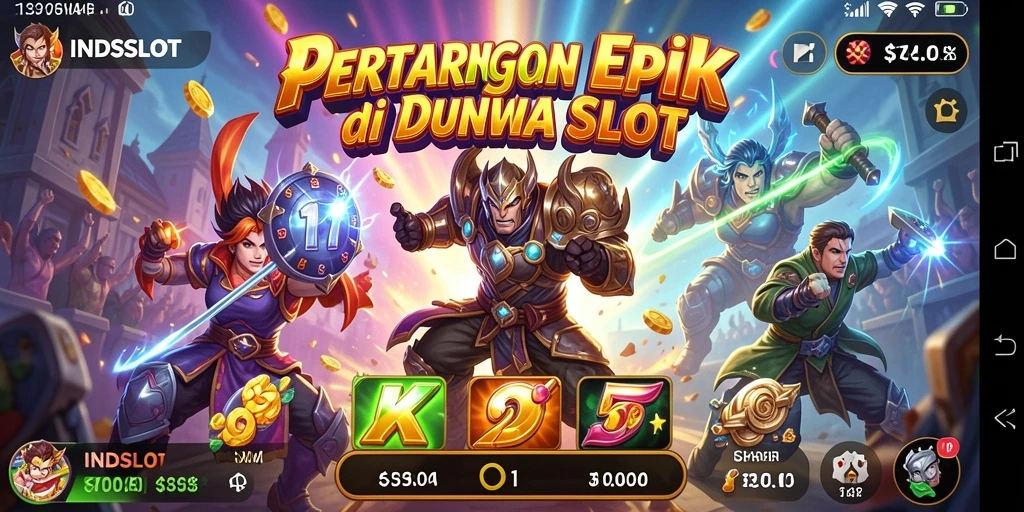 Tangkapan layar menunjukkan aksi seru dalam game Fighting INDSLOT.