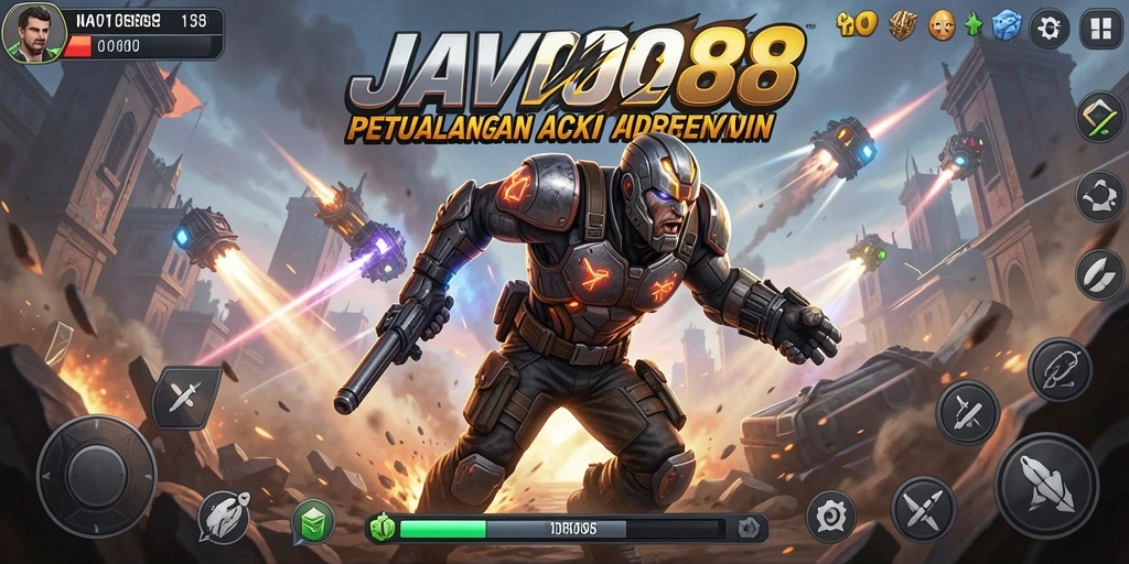 Screenshot utama JAVO88 menunjukkan aksi bertempur yang intens dan mendebarkan.