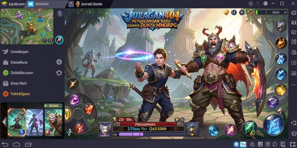 Screenshot gameplay JURAGAN404 menampilkan aksi pertempuran yang mendebarkan.