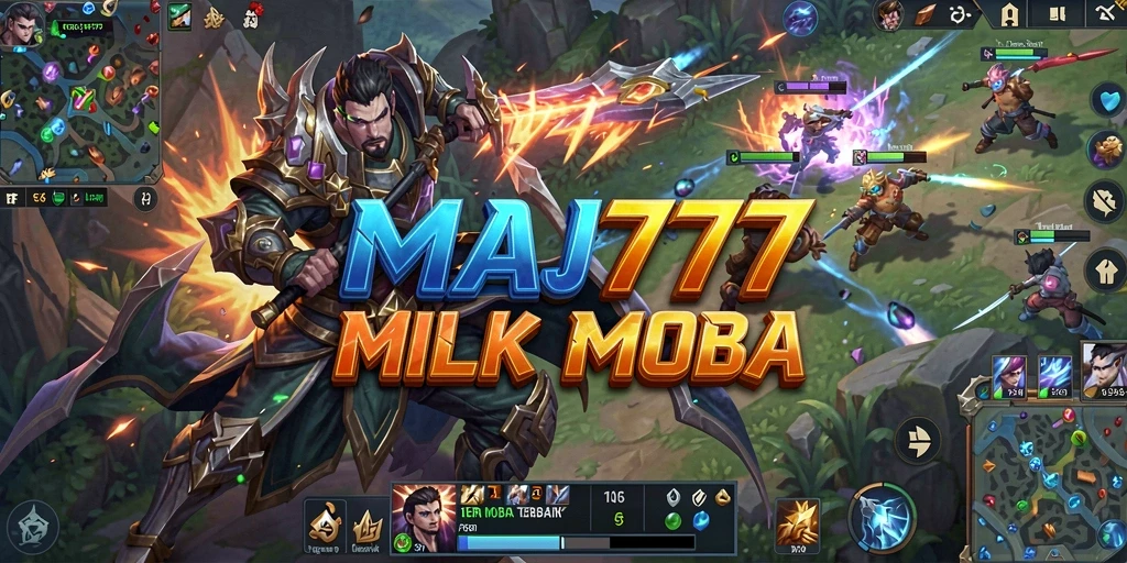 Tangkapan layar gameplay <strong>MAJ777</strong> yang menunjukkan aksi penuh strategi dalam MOBA.