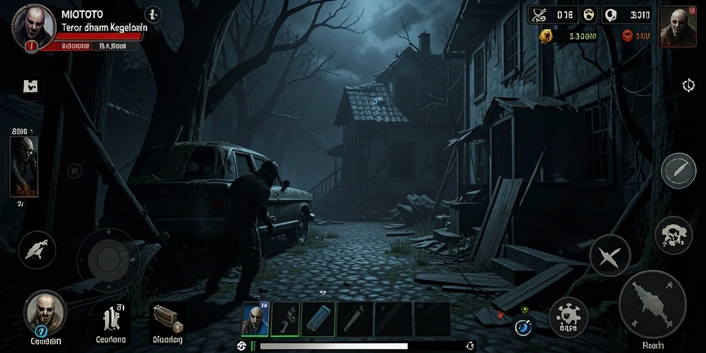Screenshot MIOTOTO menunjukkan gameplay menegangkan dalam suasana Horror.