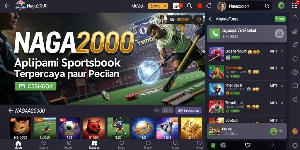 Tampilan screenshot NAGA2000 menampilkan antarmuka taruhan olahraga yang menarik.