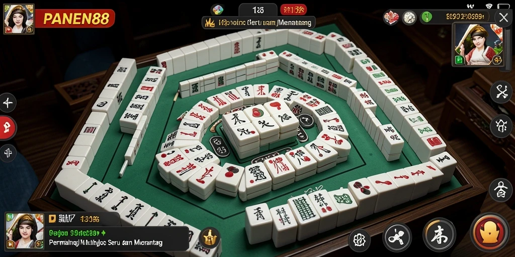 Gameplay PANEN88 yang menantang dan seru dalam permainan Mahjong.