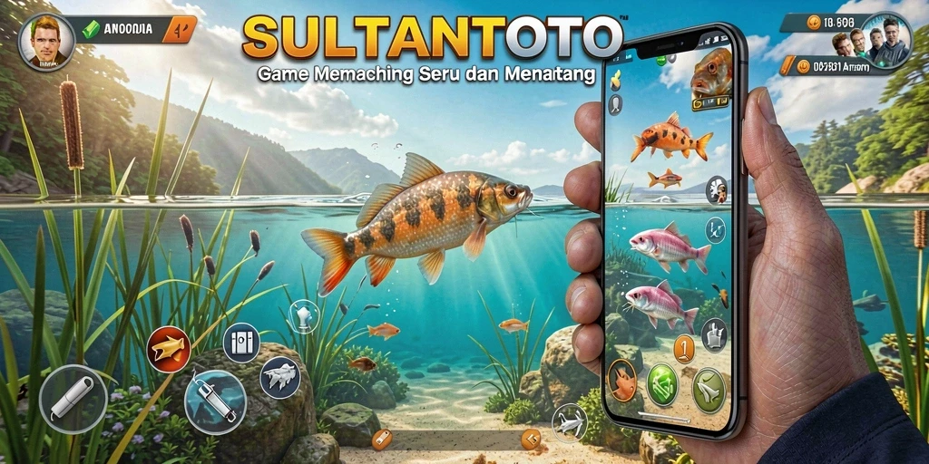 Tampilan menarik dari gameplay SULTANTOTO yang menampilkan keseruan memancing.
