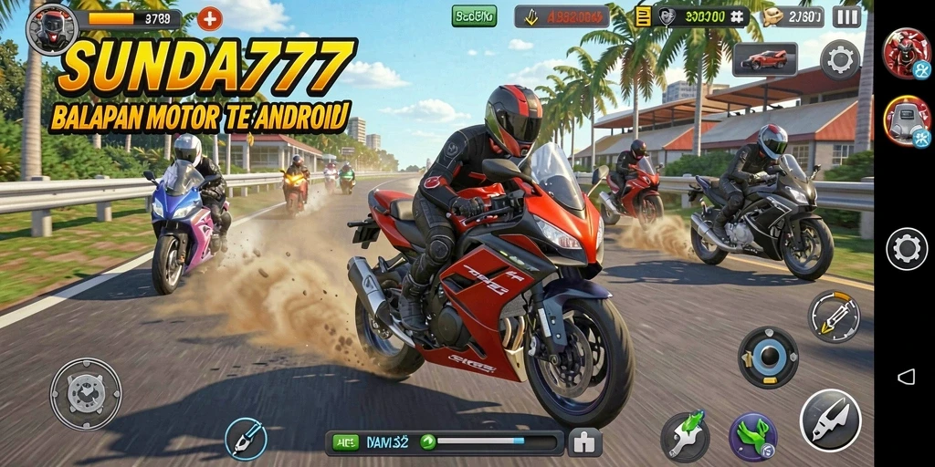 Tampilan mencolok dari balapan motor yang mendebarkan di SUNDA777.